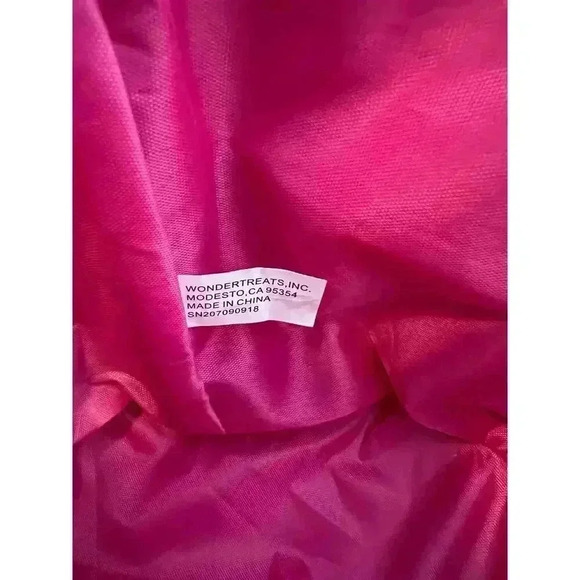 Embroidered Bunny Happy Easter Basket Canvas Pink With Handle 10" - Picture 5 of 6